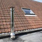 Diversen: dubbelwandige schouw inox met dakdoorvoer