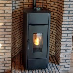 Pelletkachels: pelletkachel Extraflame Mirka zwart 8kW