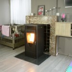 Pelletkachels: low budget pelletkachel: MCZ Mercury zwart, 8 kW