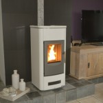 Pelletkachels: pelletkachel Piazzetta P158 wit, A+, 8.6 kW