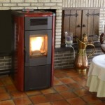 Pelletkachels: pelletkachel Extraflame Viviana Plus bordeaux, 10 kW