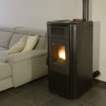 Pelletkachels: pelletkachel met kanalisatie: Extraflame Viviana Plus zwart, 10 kW  